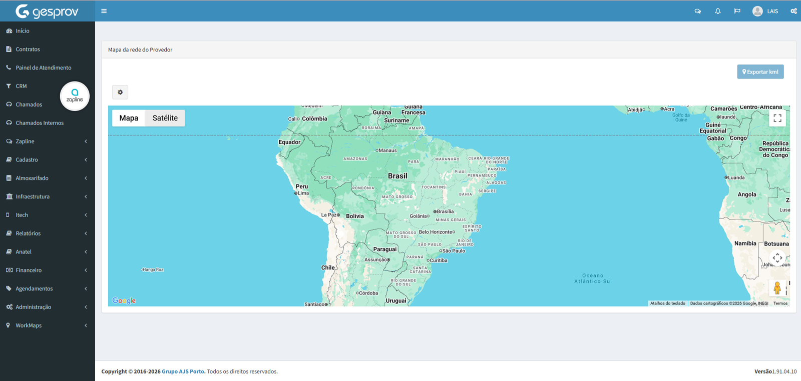 WorkMaps — mapa da rede